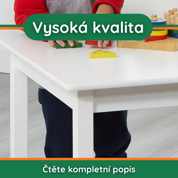 Dětský psací stůl Lussi Gekko Kids. Bílá / Přírodní Buk